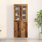 Aparador alto 2 pcs Madera vieja Madera de ingeniería