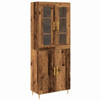 Aparador alto 2 pcs Madera vieja Madera de ingeniería