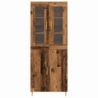 Aparador alto 2 pcs Madera vieja Madera de ingeniería