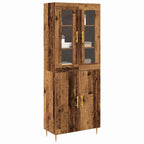 Aparador alto 2 pcs Madera vieja Madera de ingeniería