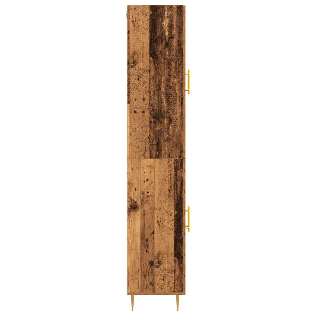Aparador alto 2 pcs Madera vieja Madera de ingeniería