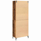 Aparador alto 2 pcs Madera envejecida 69,5 x 34 x 180 cm