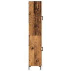 Aparador alto 2 pcs Madera envejecida 69,5 x 34 x 180 cm
