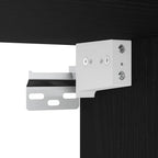 Juego de muebles de baño 3 pcs Roble Negro Madera de ingeniería