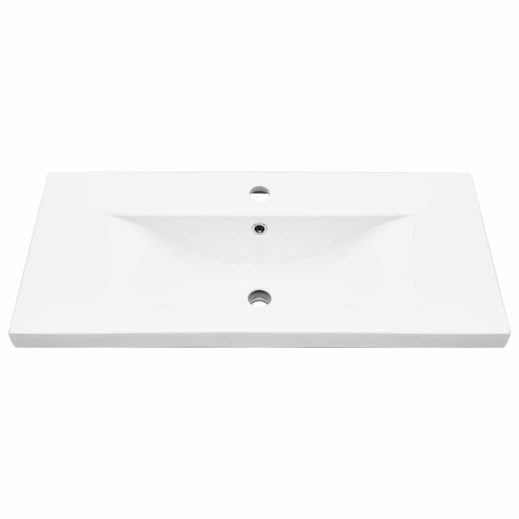 Juego de muebles de baño 3 pcs Roble Negro Madera de ingeniería