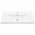 Juego de muebles de baño 3 pcs Roble Negro Madera de ingeniería
