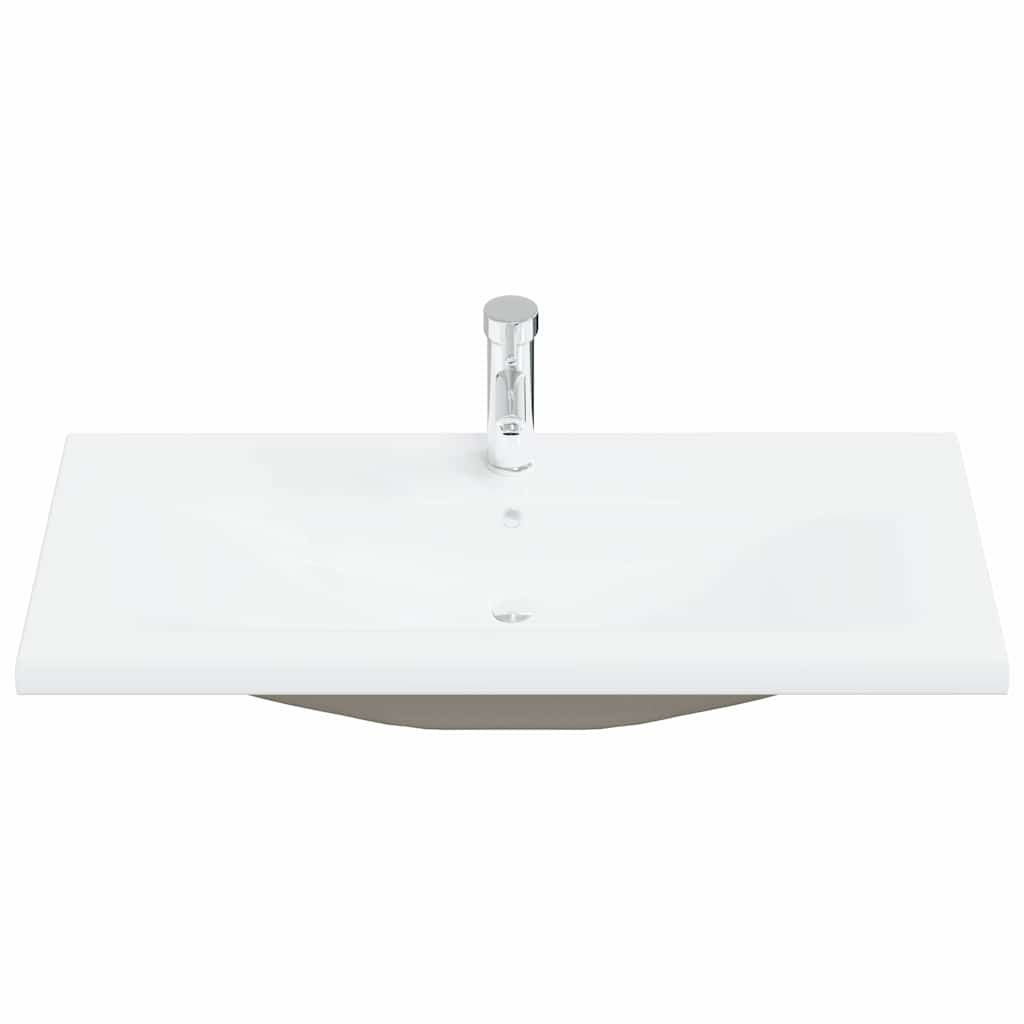 Juego de muebles de baño 4 pcs Roble Negro Madera de ingeniería