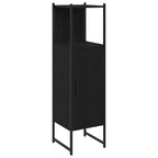Juego de muebles de baño 3 pcs Negro Madera contrachapada