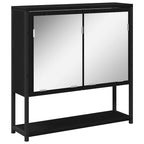 Juego de muebles de baño 3 pcs Roble Negro Madera contrachapada