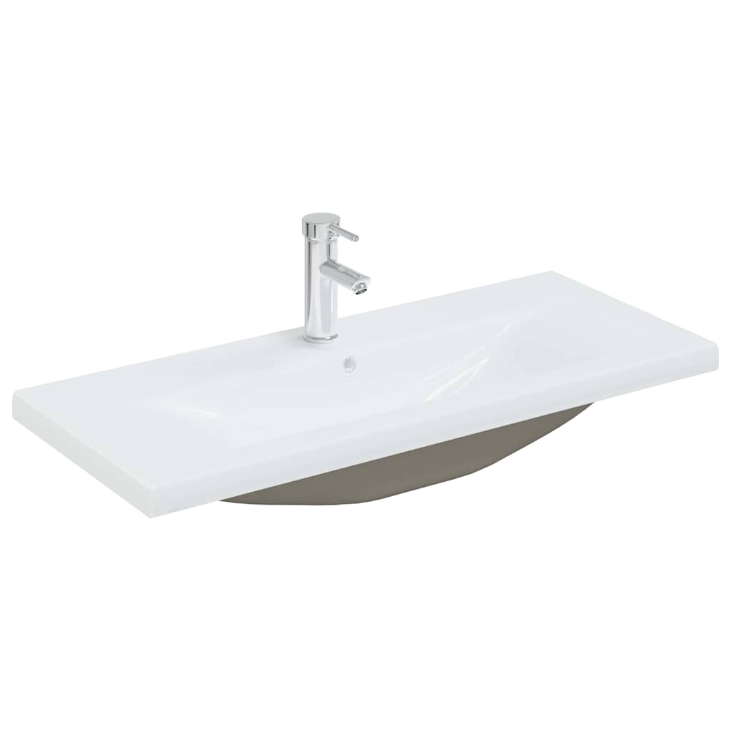 Juego de muebles de baño 4 pcs Roble Negro Madera de ingeniería