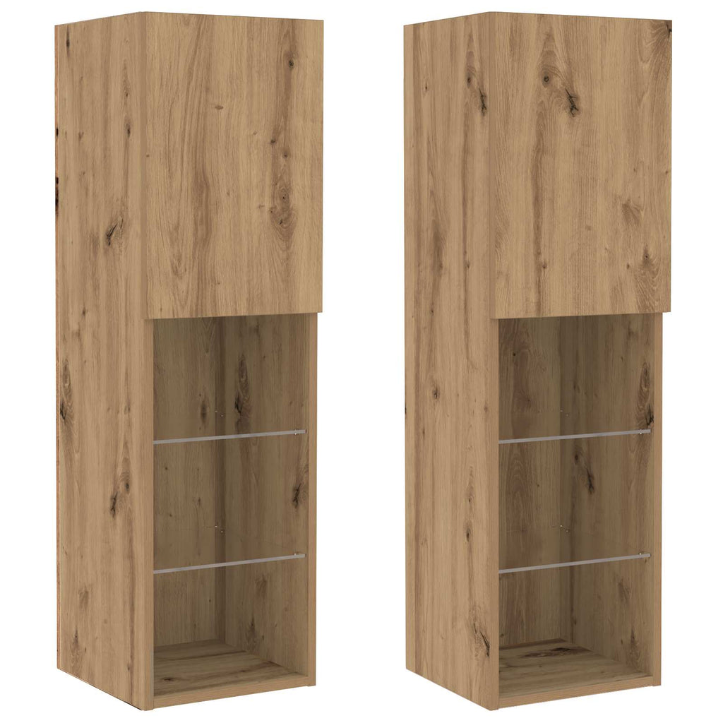 Conjunto de mueble de TV 6 pcs Roble artisan