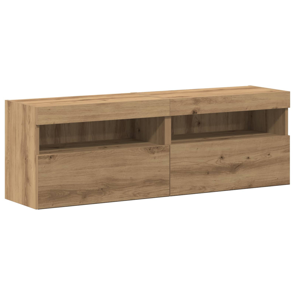 Conjunto de mueble de TV 6 pcs Roble artisan