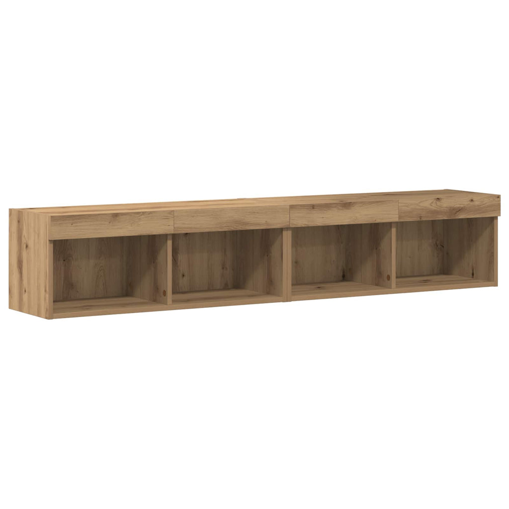 Conjunto de mueble de TV 6 pcs Roble artisan