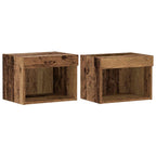 Conjunto de mueble de TV Montaje en la pared 8 pcs Madera vieja