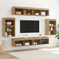 Conjunto de mueble de TV 8 pcs Roble artisan