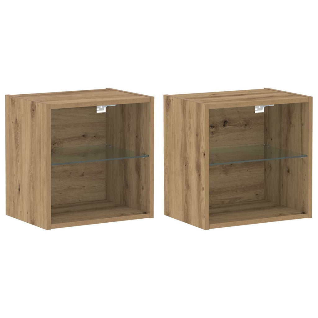 Conjunto de mueble de TV 8 pcs Roble artisan