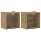 Conjunto de mueble de TV 8 pcs Roble artisan