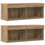 Conjunto de mueble de TV 8 pcs Roble artisan