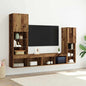 TV Cabinet 4 pcs Old Wood Plywood