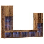 Gabinete de TV 4 pcs Madera vieja Madera contrachapada