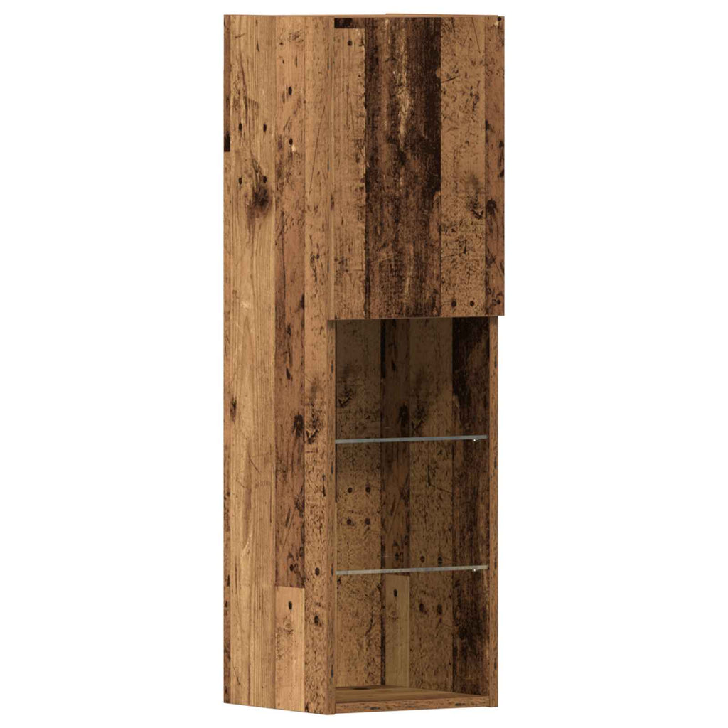 Gabinete de TV 4 pcs Madera vieja Madera contrachapada