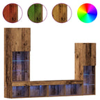 Gabinete de TV 4 pcs Madera vieja Madera contrachapada