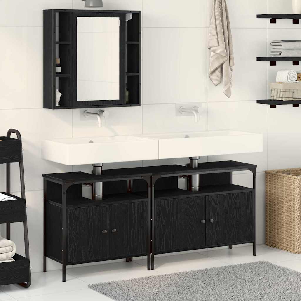 Unidades de Tocador de Baño 3 pcs Marrón Madera contrachapada