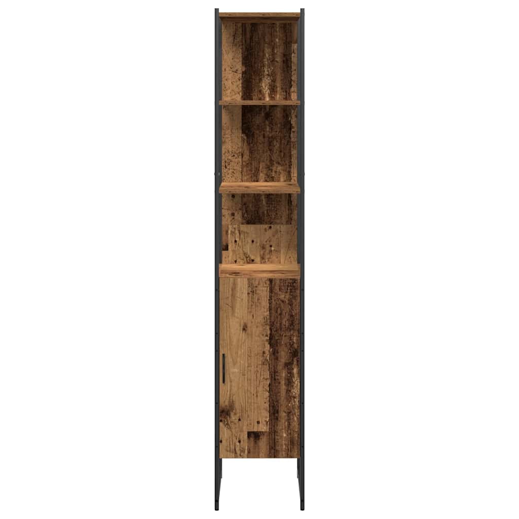 Juego de muebles de baño 4 pcs Marrón Madera de ingeniería
