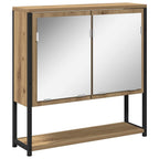 Juego de muebles de baño con estante 4 pcs Roble artisan
