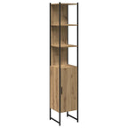 Juego de muebles de baño con estante 4 pcs Roble artisan
