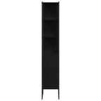 Juego de muebles de baño 4 pcs Roble negro Madera contrachapada