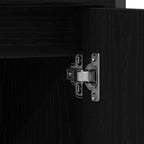 Juego de muebles de baño 4 pcs Roble Negro Madera de ingeniería