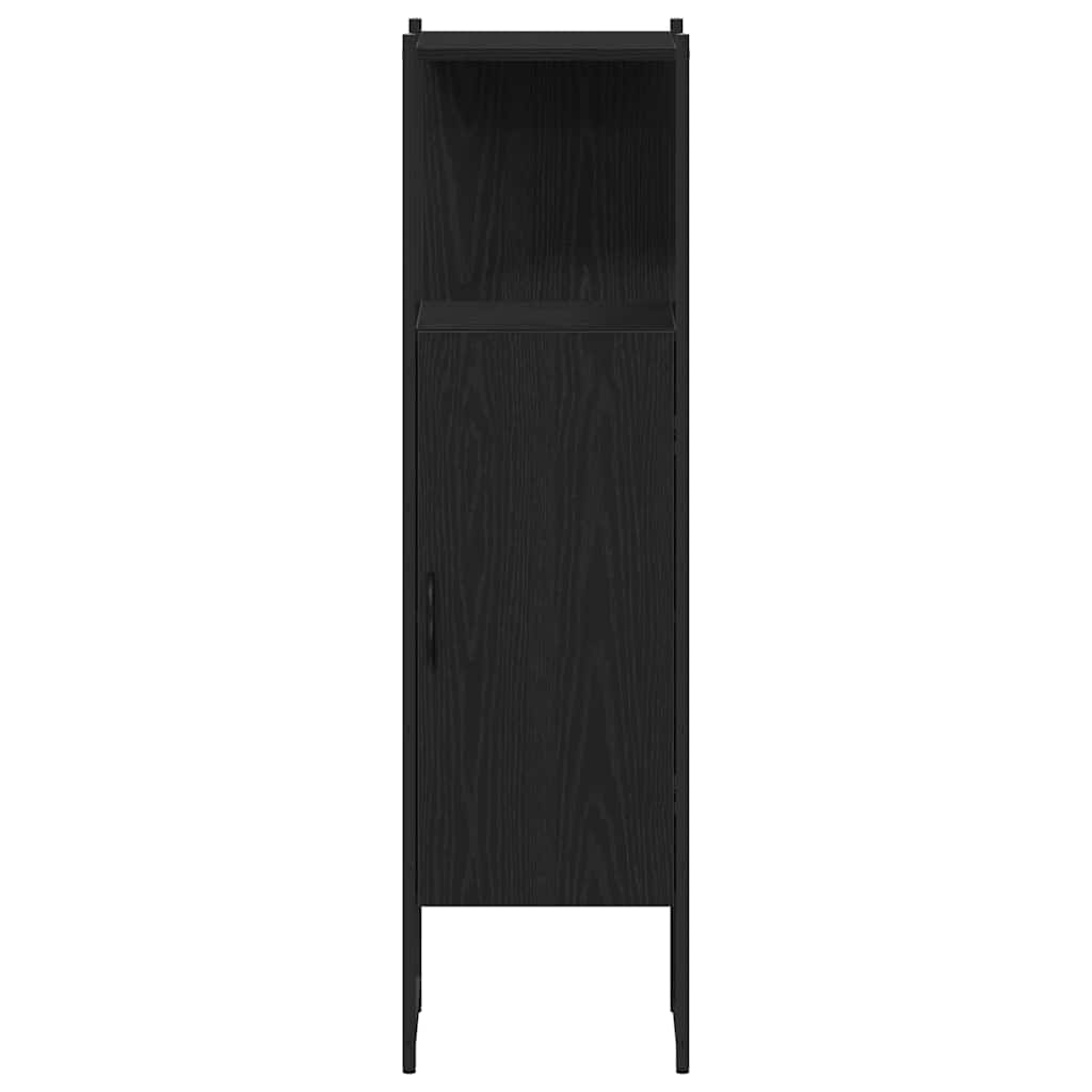Juego de muebles de baño 4 pcs Roble negro Madera contrachapada
