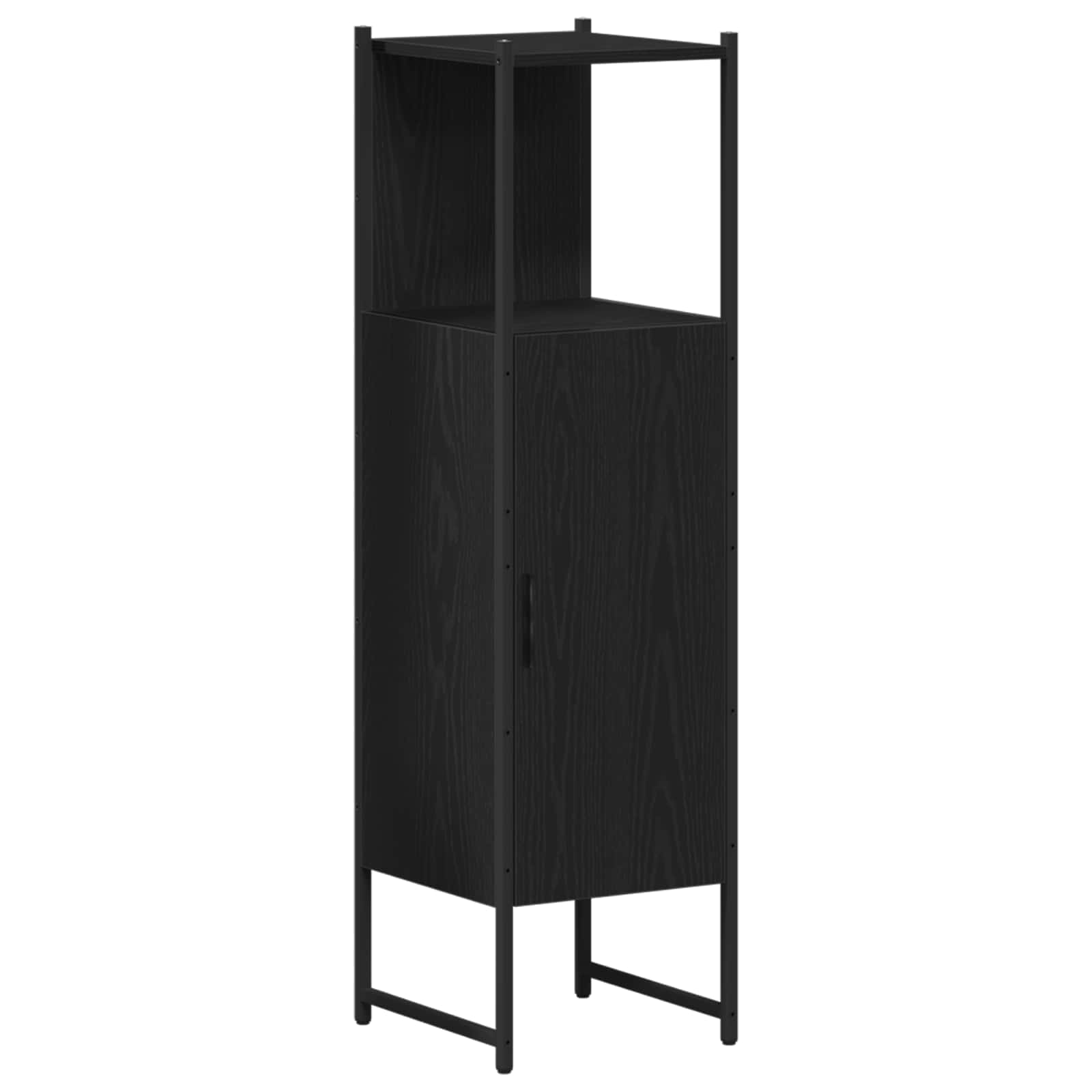 Juego de muebles de baño 4 pcs Negro Madera contrachapada