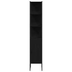 Juego de muebles de baño 4 pcs Negro Madera contrachapada