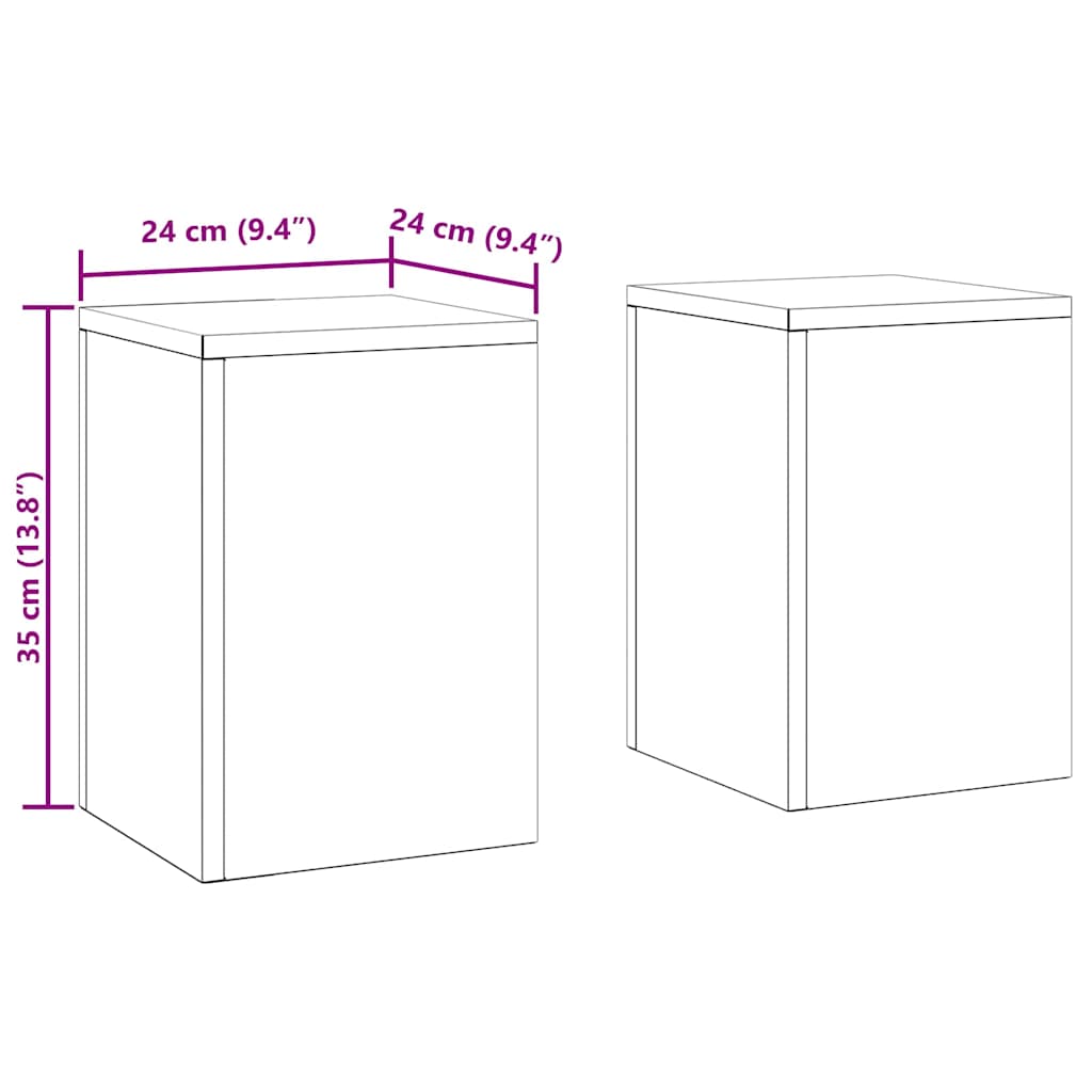 Soporte de plantas 2 pcs 24 x 24 x 35 cm Acero