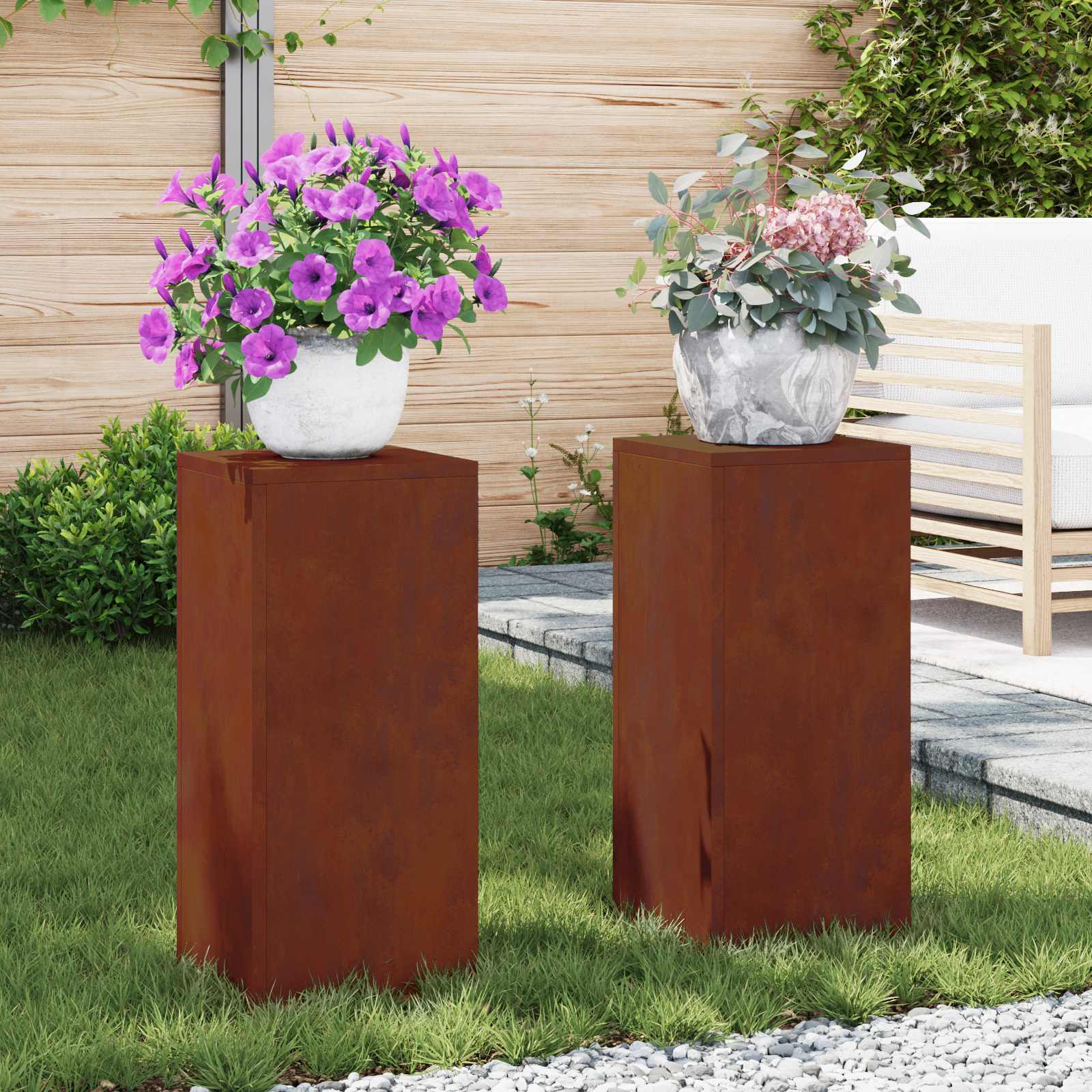 Plant stand 2 pcs 24 x 24 x 35 cm Steel