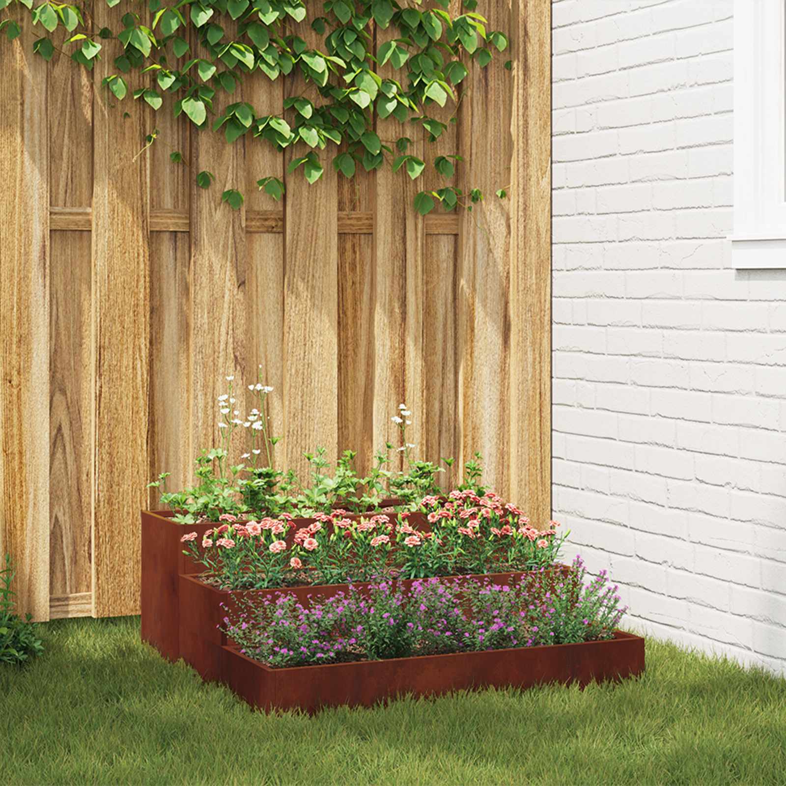 Macetero de Jardín 100 x 60 x 45 cm Acero laminado en frío