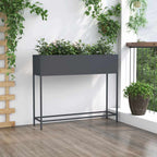 Jardinera Elevada Antracita 100 x 26 x 82 cm Acero