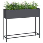 Jardinera Elevada Antracita 100 x 26 x 82 cm Acero