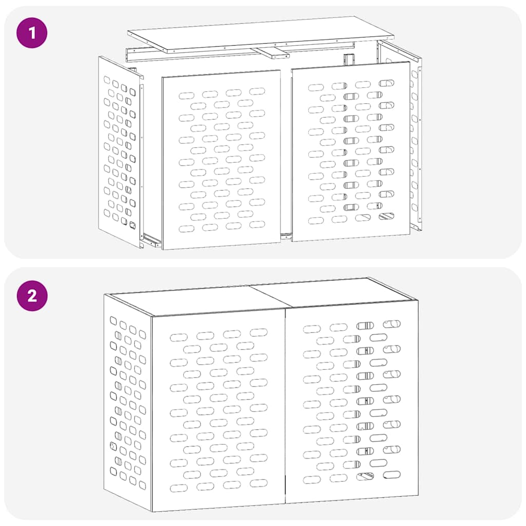 Funda para Aire Acondicionado 100 x 50 x 70 cm Acero