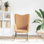 Mecedora Beige Tela Sherpa