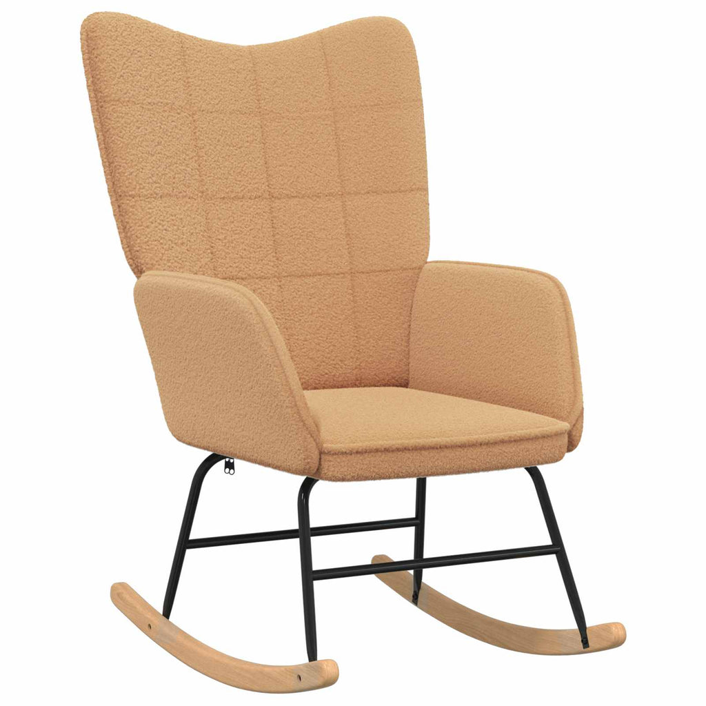 Mecedora Beige Tela Sherpa