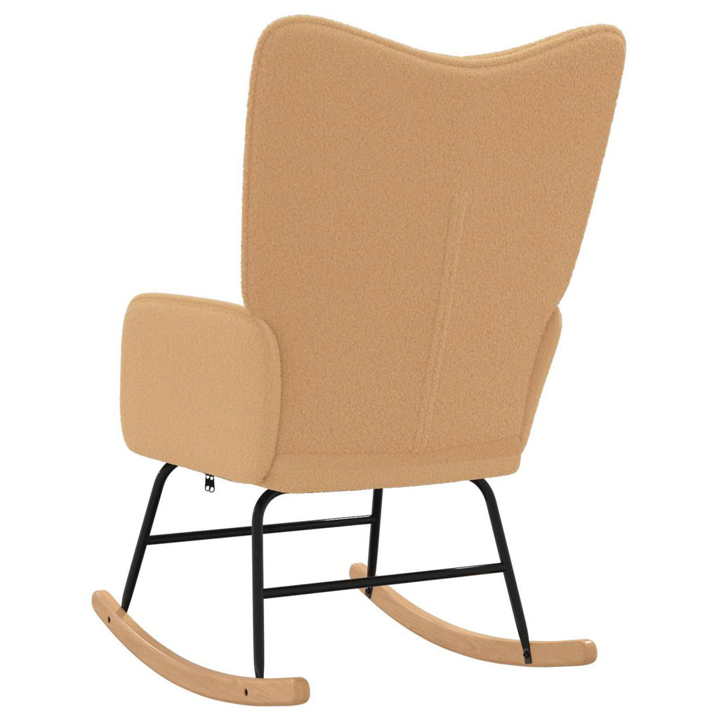Mecedora Beige Tela Sherpa