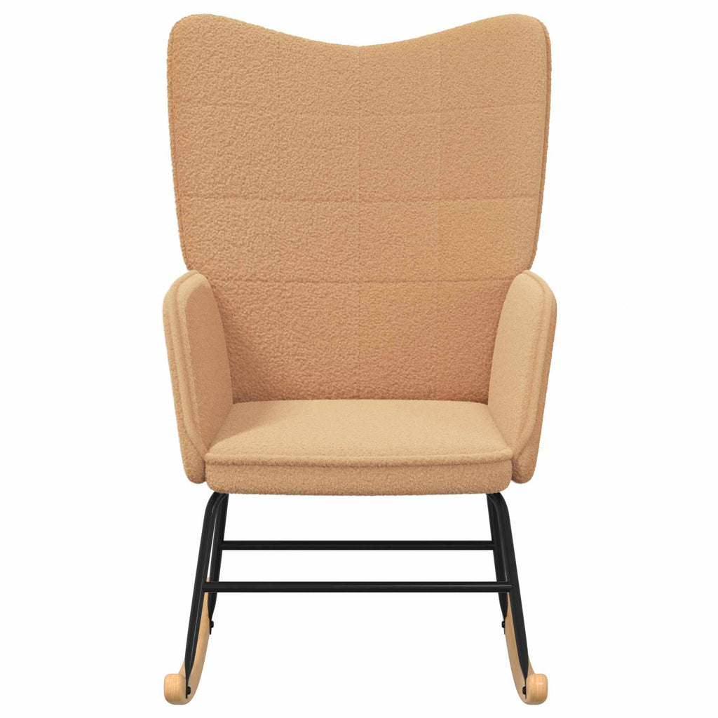 Mecedora Beige Tela Sherpa