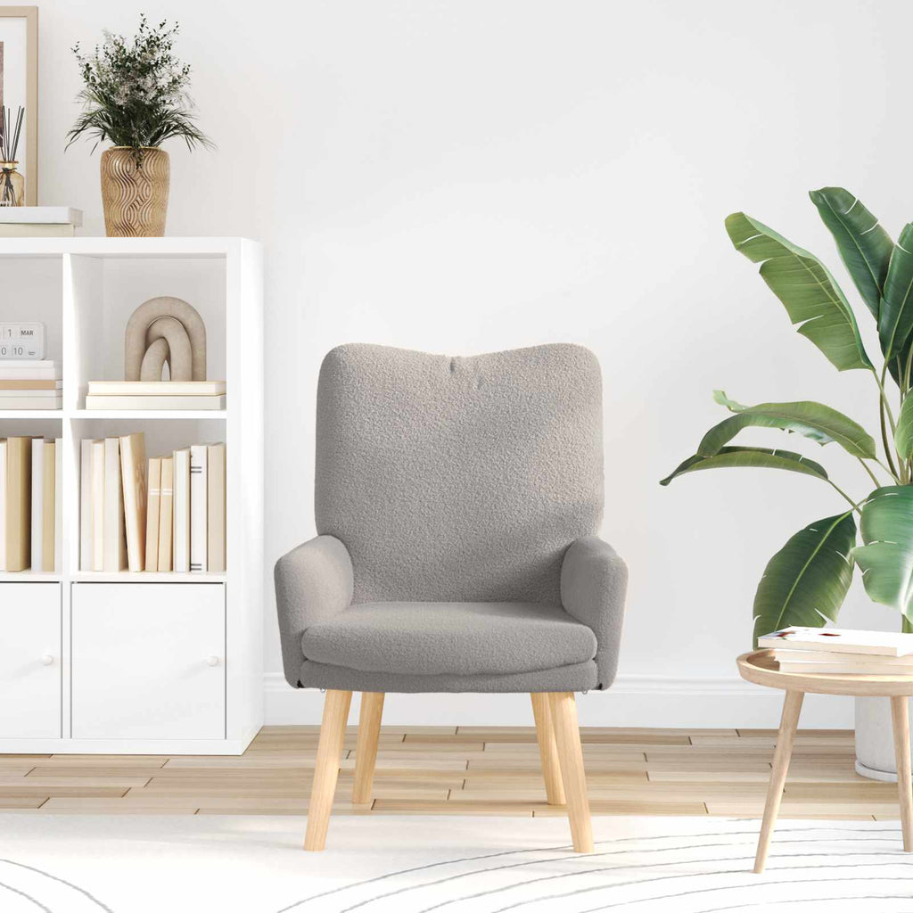 sillón Crema 63 x 67 x 94 cm Tela de Oveja y Contrachapado