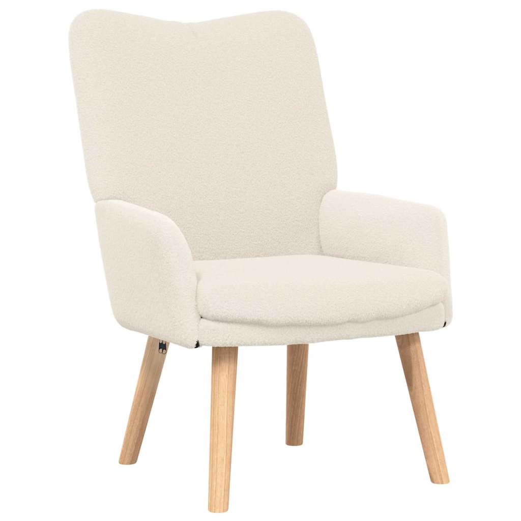 sillón Crema 63 x 67 x 94 cm Tela de Oveja y Contrachapado