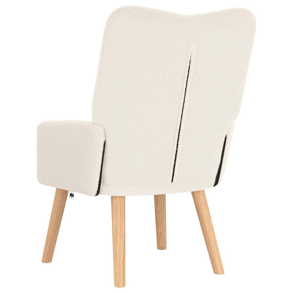 sillón Crema 63 x 67 x 94 cm Tela de Oveja y Contrachapado