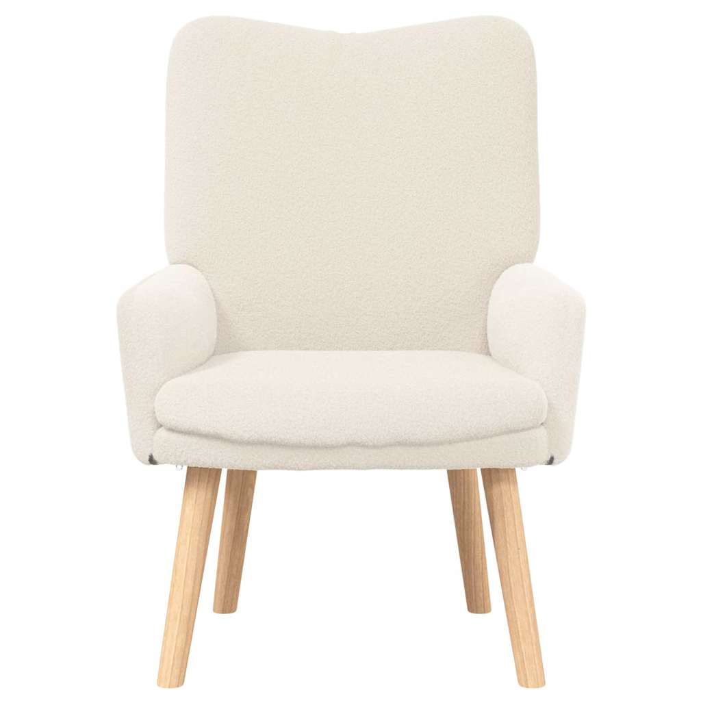 sillón Crema 63 x 67 x 94 cm Tela de Oveja y Contrachapado