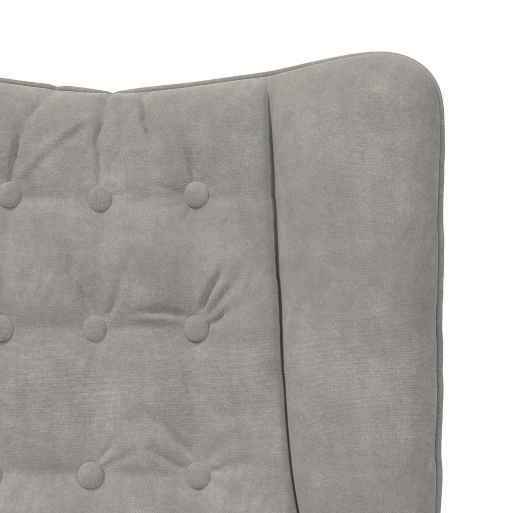 sillón Gris Claro 63 x 67 x 94 cm Terciopelo